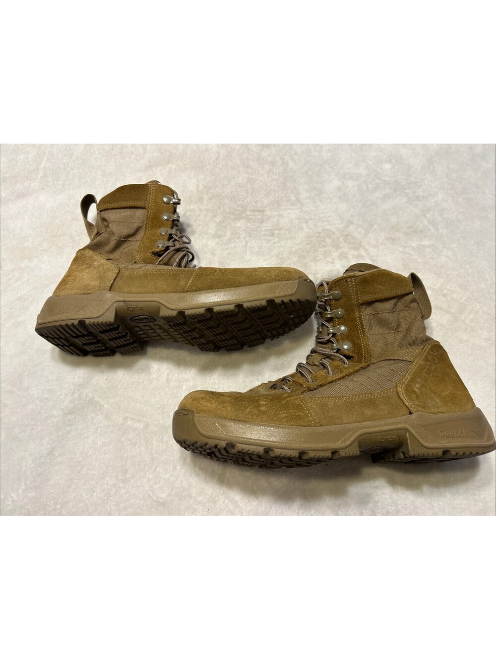 Reebok Boots Men’s Size 8.5 W Brown Tactical CM8940 8” Vibram Slip Resistant
